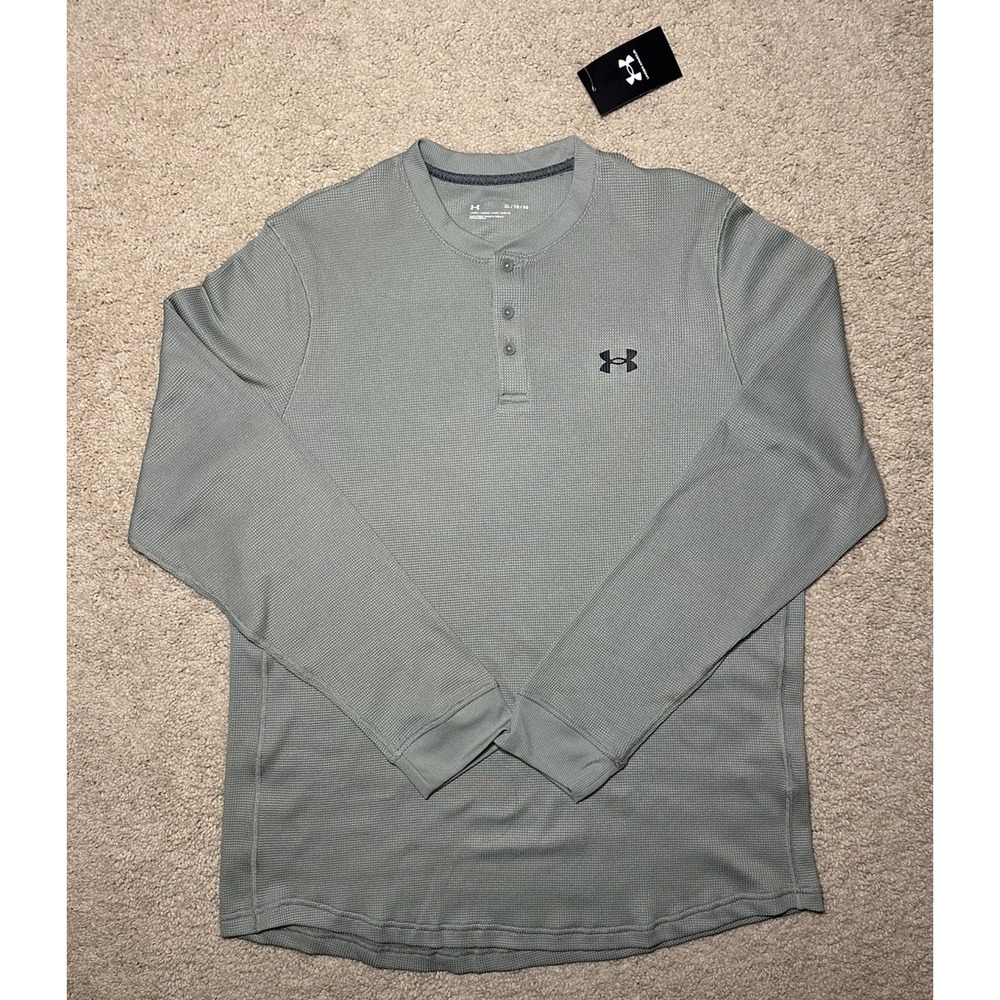 Under Armour Waffle Henley Long Sleeve Thermal Men Size XL